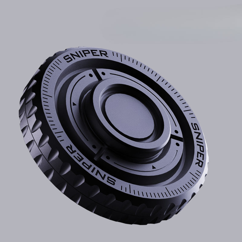 Juguete Edc de Descompresión Gyro Plateado y Negro