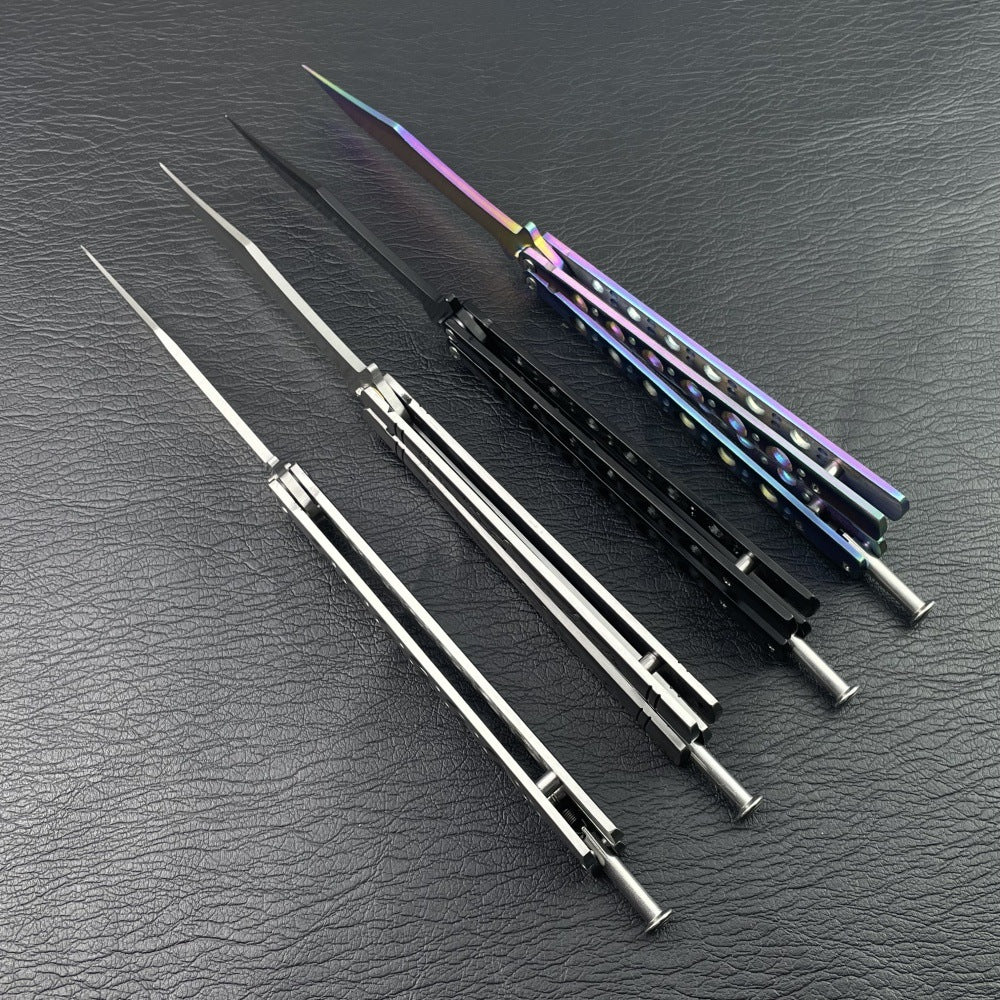 Stainless Steel Portable Swing-hand Unsharpened Outdoor Folding Tool