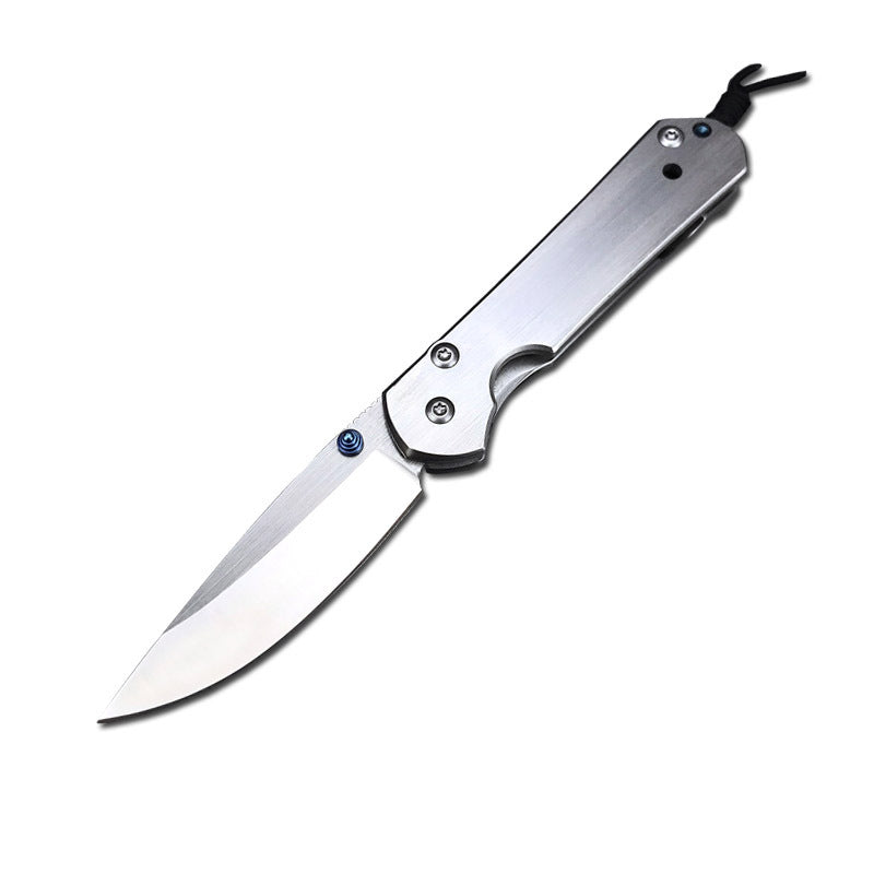 Herramienta EDC plegable plateada para exteriores con superficie pulida