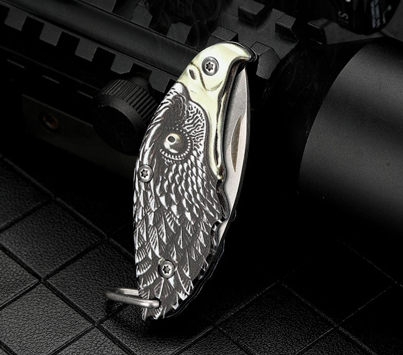 Aquila Pieghevole Portachiavi Portatile da Esterno Ciondolo Decorativo Strumento EDC