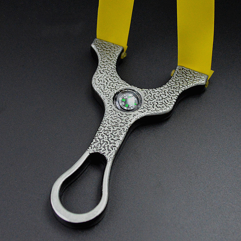 Utensile da esterno con bussola in pelle piatta e acciaio inossidabile