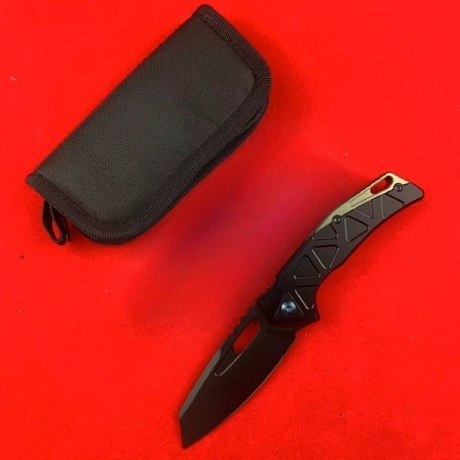 Herramienta plegable para exteriores FX552 con mango de aluminio de aviación recubierto de titanio negro