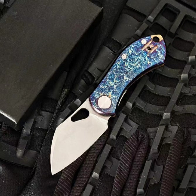 Titanium Alloy Lightning Pattern Folding Outdoor Tool