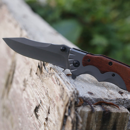Multi-functional Outdoor Folding G10 Wood Handle Portable Tool