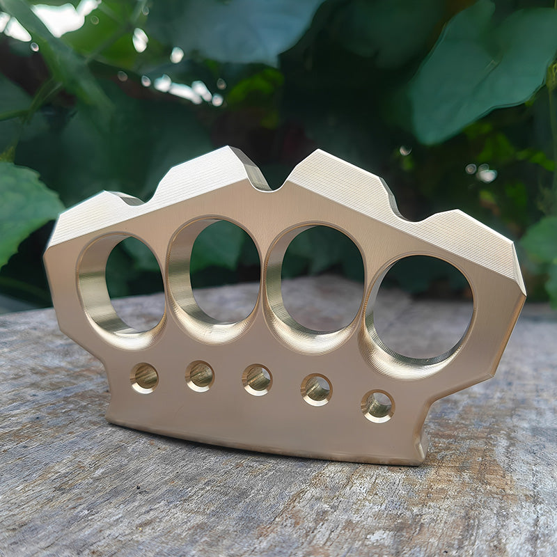 New Solid Brass Four Finger EDC Paperweight Ring