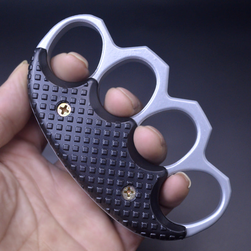 Herramienta EDC engrosada negra-plateada con clip para exteriores