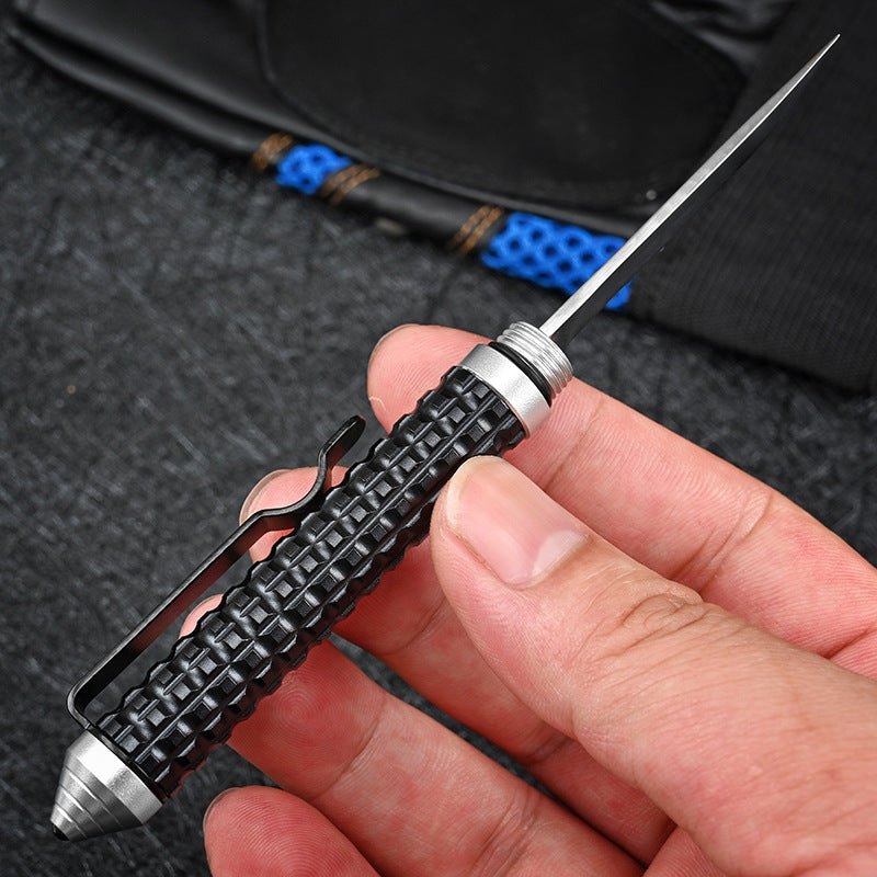 Mini Penna in Acciaio Damasco Utensile Tascabile Multifunzione