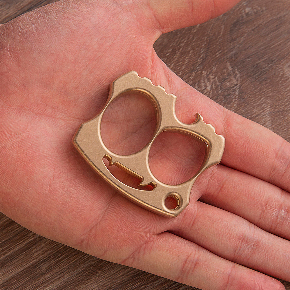 2025 Nuevos Nudillos EDC de Dos Dedos de Latón Completo Little Devil