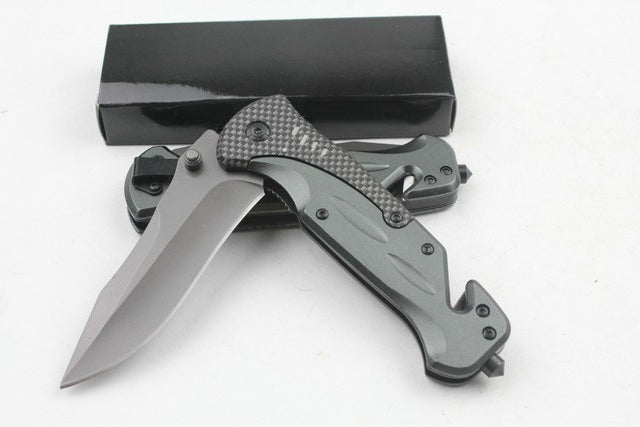 Herramienta EDC plegable de titanio gris para exteriores DA31