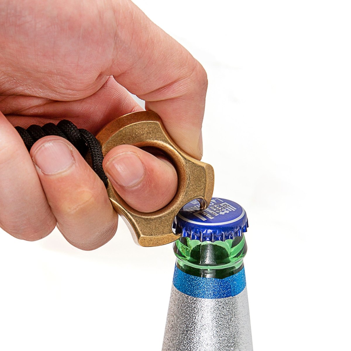 Full Brass Wasteland Style Stonewash Bottle Opener Brass Knuckles - Tacsafeworld EDC Gadgets