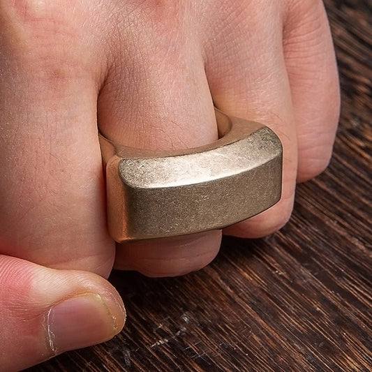 Full Brass Stonewash Knuckles Weapon - Tacsafeworld EDC Gadgets