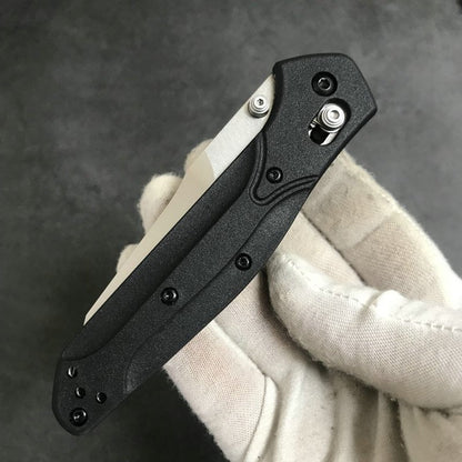 Utensile pieghevole da esterno BM940 con manico in fibra di vetro nero