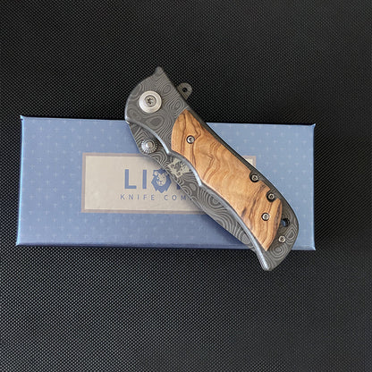 Liome 339 Damast Taschenklappmesser Outdoor EDC Werkzeug