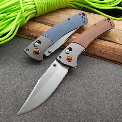 BM15080 Herramienta plegable para exteriores con mango G10 y mango de sándalo