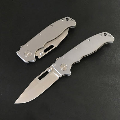 Outdoor Taschenwerkzeug aus Titanlegierung, faltbar, silber