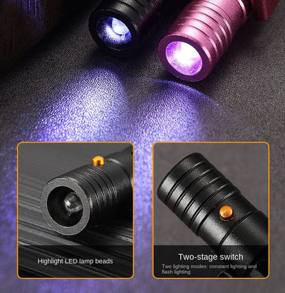 Ferramenta EDC multifunções de exterior em forma de caneta, com iluminação LED e bolso