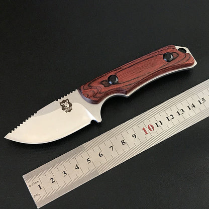 Utensile EDC tascabile Liome 15017 con manico in legno rosso-bruno