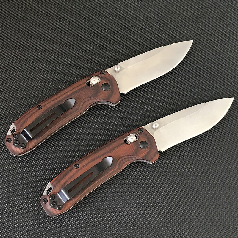 Liome 15031 Strumento tascabile da esterno stonewash con manico in legno pieghevole