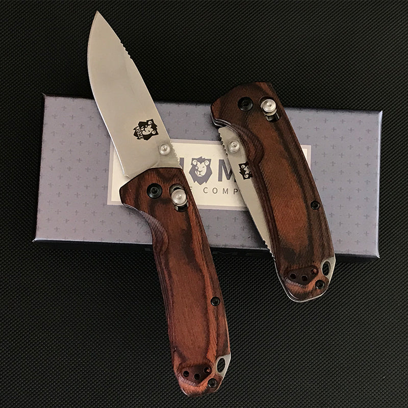 Liome 15031 Strumento tascabile da esterno stonewash con manico in legno pieghevole