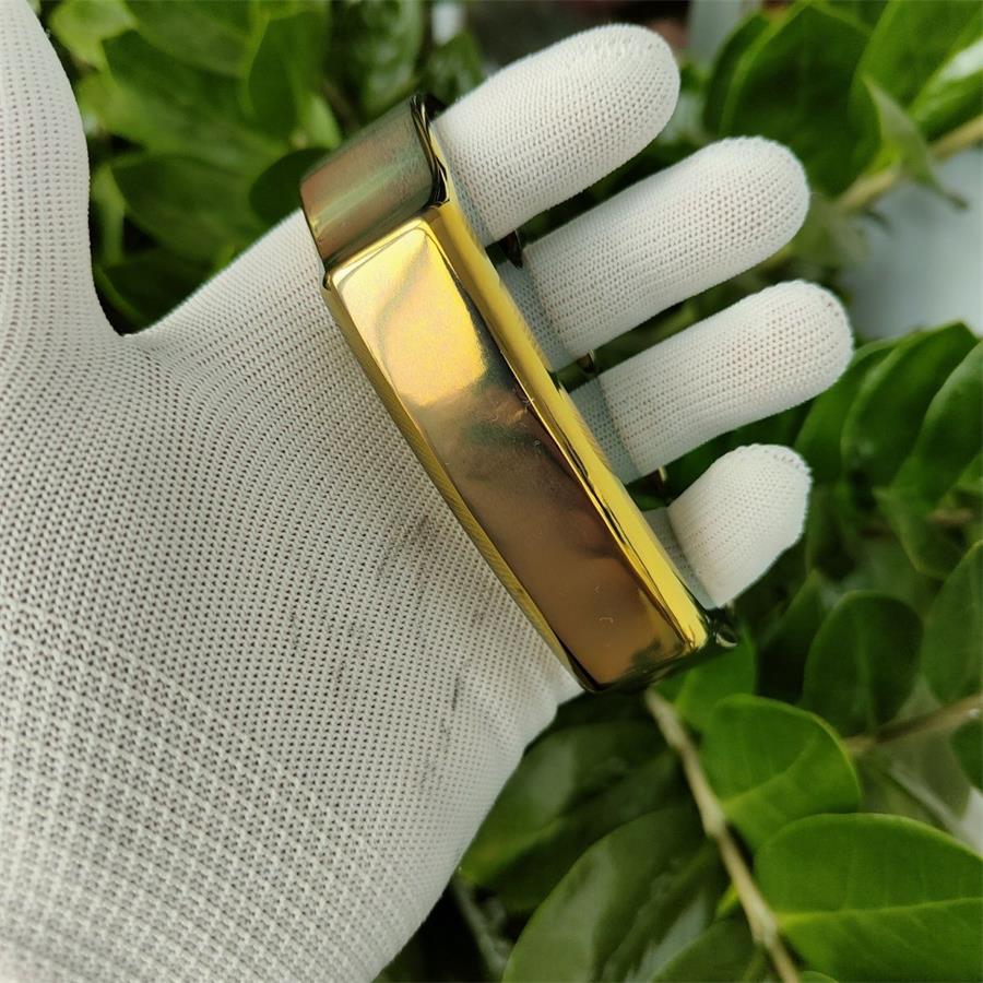 Herramienta de orificio grande para exterior, pulida, chapada en oro anodizado clásico, engrosada