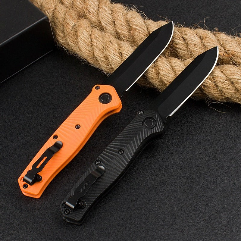 BM8551 Herramienta portátil de exterior con mango de fibra de vidrio de nailon y titanio negro