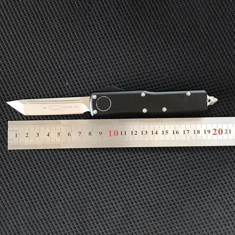 Utensile tascabile in alluminio nero con manico per esterni