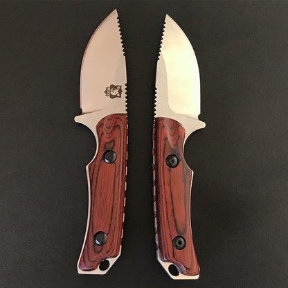 Utensile EDC tascabile Liome 15017 con manico in legno rosso-bruno