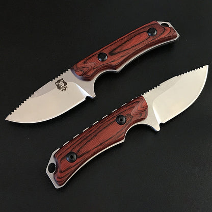 Utensile EDC tascabile Liome 15017 con manico in legno rosso-bruno