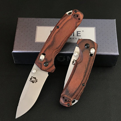 Liome 15031 Folding Wooden Handle Stonewash Outdoor Pocket Tool