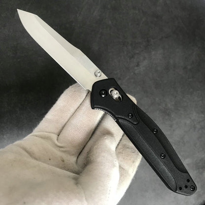 Utensile pieghevole da esterno BM940 con manico in fibra di vetro nero