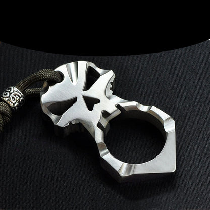 Mini Titanium Skull Portable EDC Decoration Outdoor Tool Keyaccessoryr