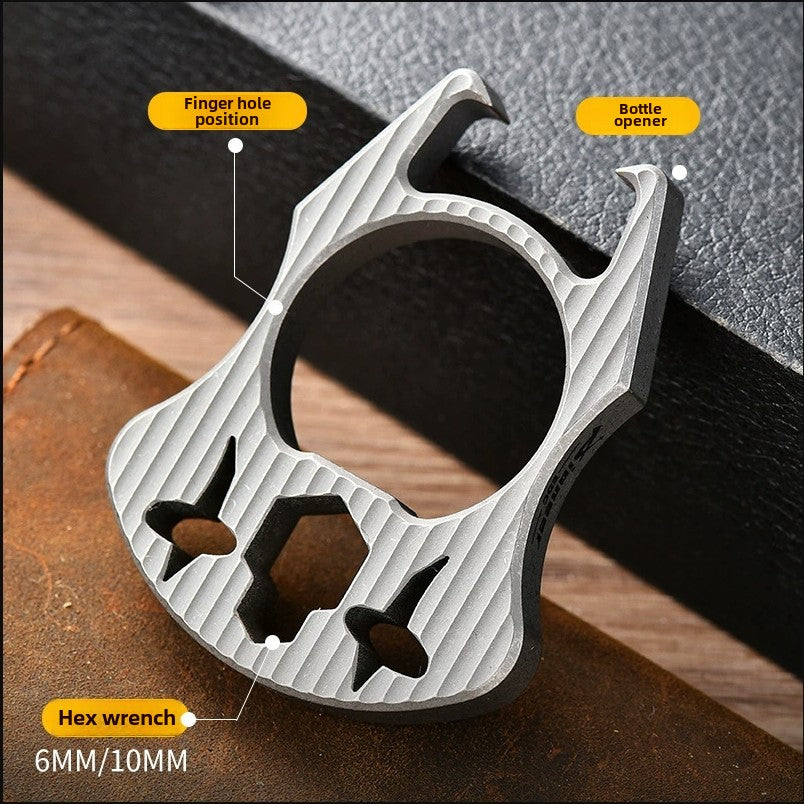 Mini Multifunctional Titanium Bottle Opening EDC Tool Hung on The Keyaccessoryr