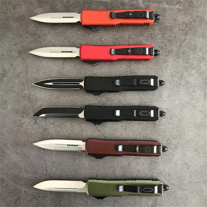 Ferramenta EDC de bolso para exterior D2, com cabo de alumínio