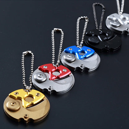 Mini ferramenta EDC com pingente em forma de moeda para porta-chaves
