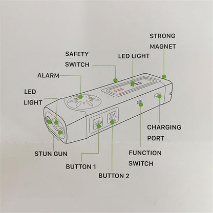 Mini ferramenta multifunções portátil, leve e multicolorida, para exterior