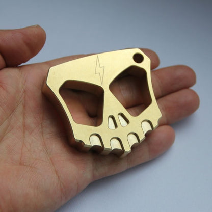 Kreativer Metall-Mini-Rucksack mit zwei Löchern, Outdoor-Schlüsselanhänger, EDC-Tool