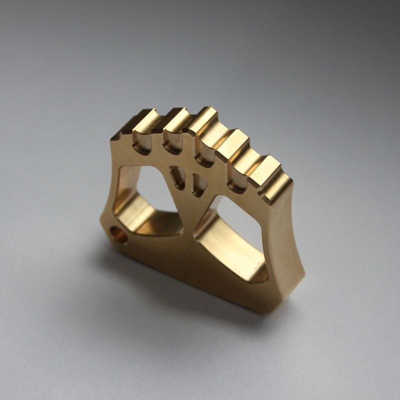 Creative Two Hole Brass Mini Backpack Outdoor Keychain EDC Tool