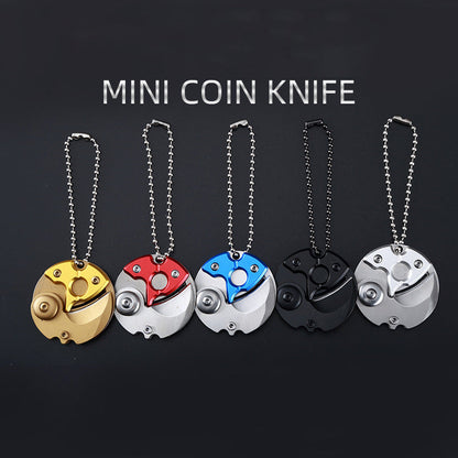 Mini ferramenta EDC com pingente em forma de moeda para porta-chaves