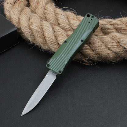 Ferramenta EDC de bolso mini para exterior BM 4850, com cabo em zinco e alumínio e acabamento lavado à pedra