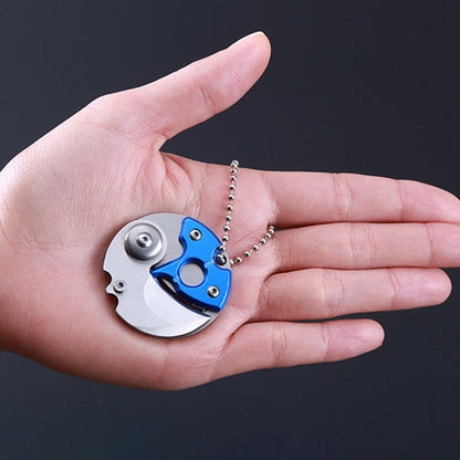 Mini ferramenta EDC com pingente em forma de moeda para porta-chaves