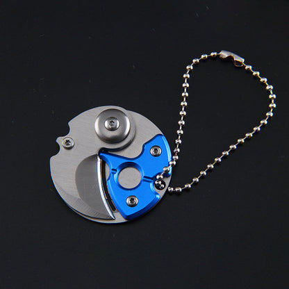 Mini ferramenta EDC com pingente em forma de moeda para porta-chaves