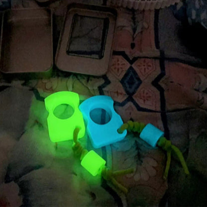 Herramienta EDC portátil de plástico PA fluorescente para exteriores de un solo orificio