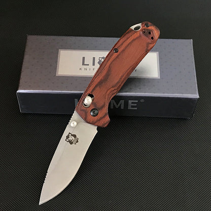 Liome 15031 Folding Wooden Handle Stonewash Outdoor Pocket Tool
