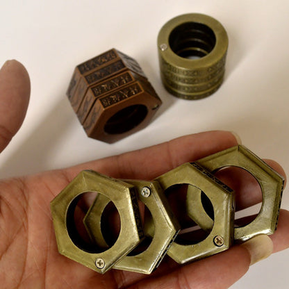 Outils EDC d'extérieur anneau hexagonal magique pliable  