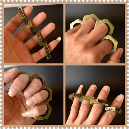 Outils EDC d'extérieur anneau hexagonal magique pliable  