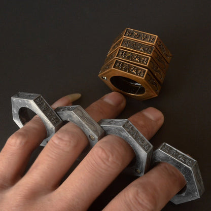 Outils EDC d'extérieur anneau hexagonal magique pliable  