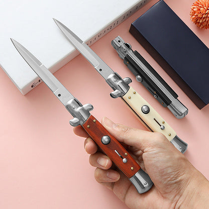 Outils pliants de camping extérieur en bois peint résine 7Cr13Mov