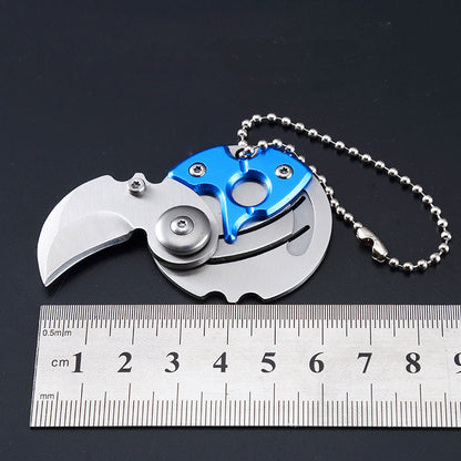 Mini ferramenta EDC com pingente em forma de moeda para porta-chaves