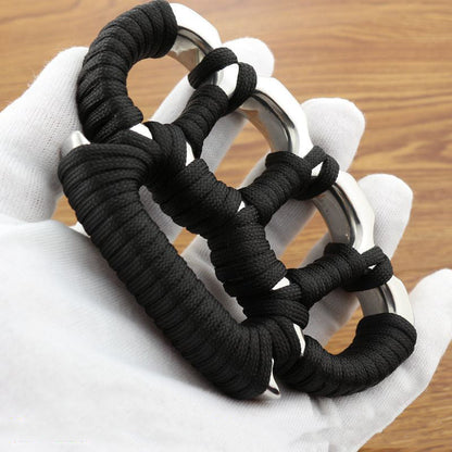 Paksunnettu teräksinen EDC-pullonavaaja paracord-narulla