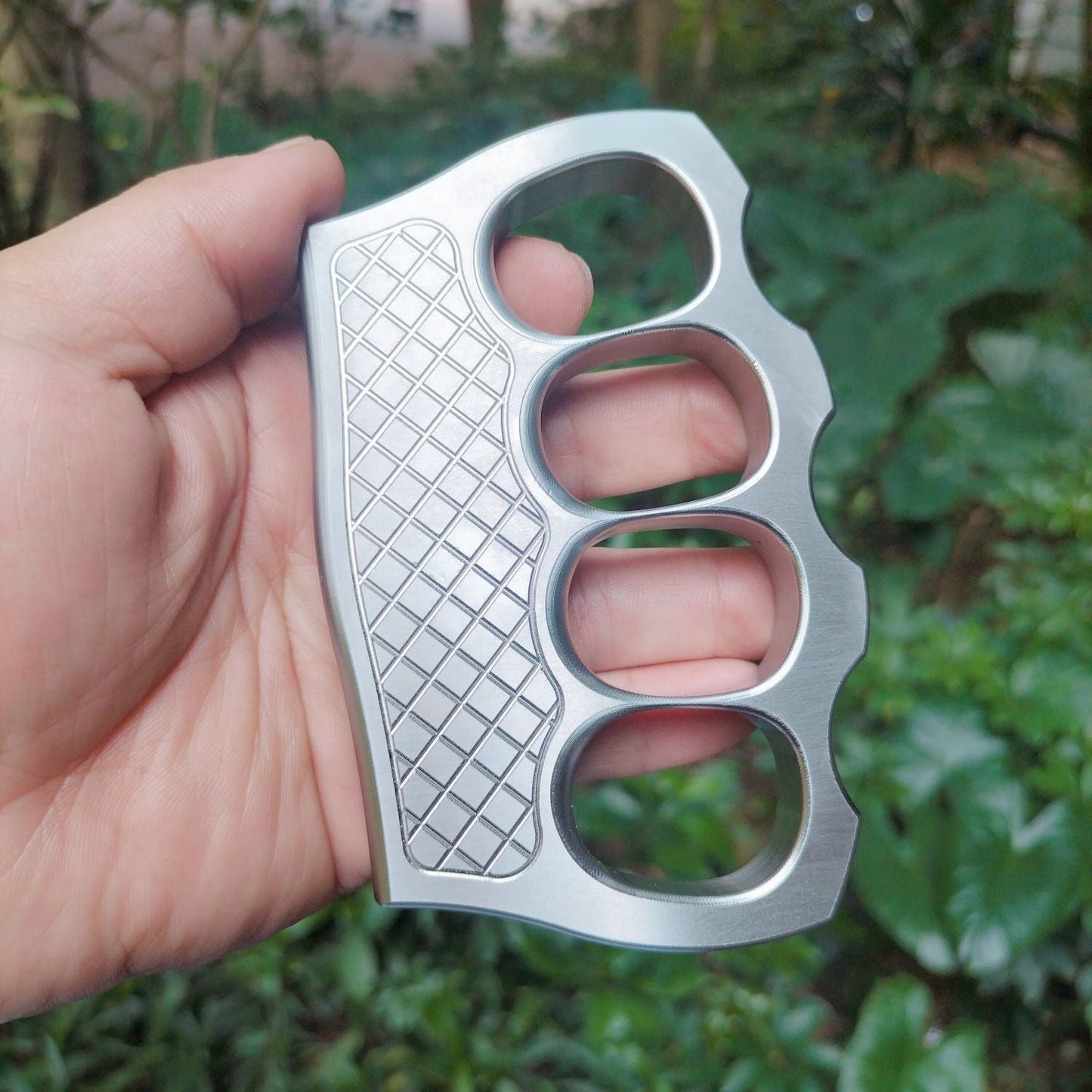 Utensile da esterno in acciaio inossidabile 304 con finitura a onda argentata